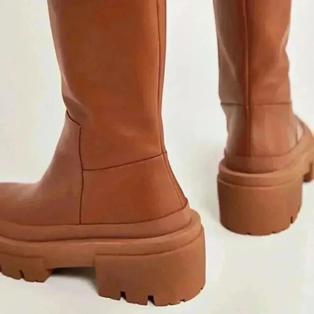 Free People Equitare Mason Mid Lug Sole Boots  Size 38/8 - Picture 3 of 3